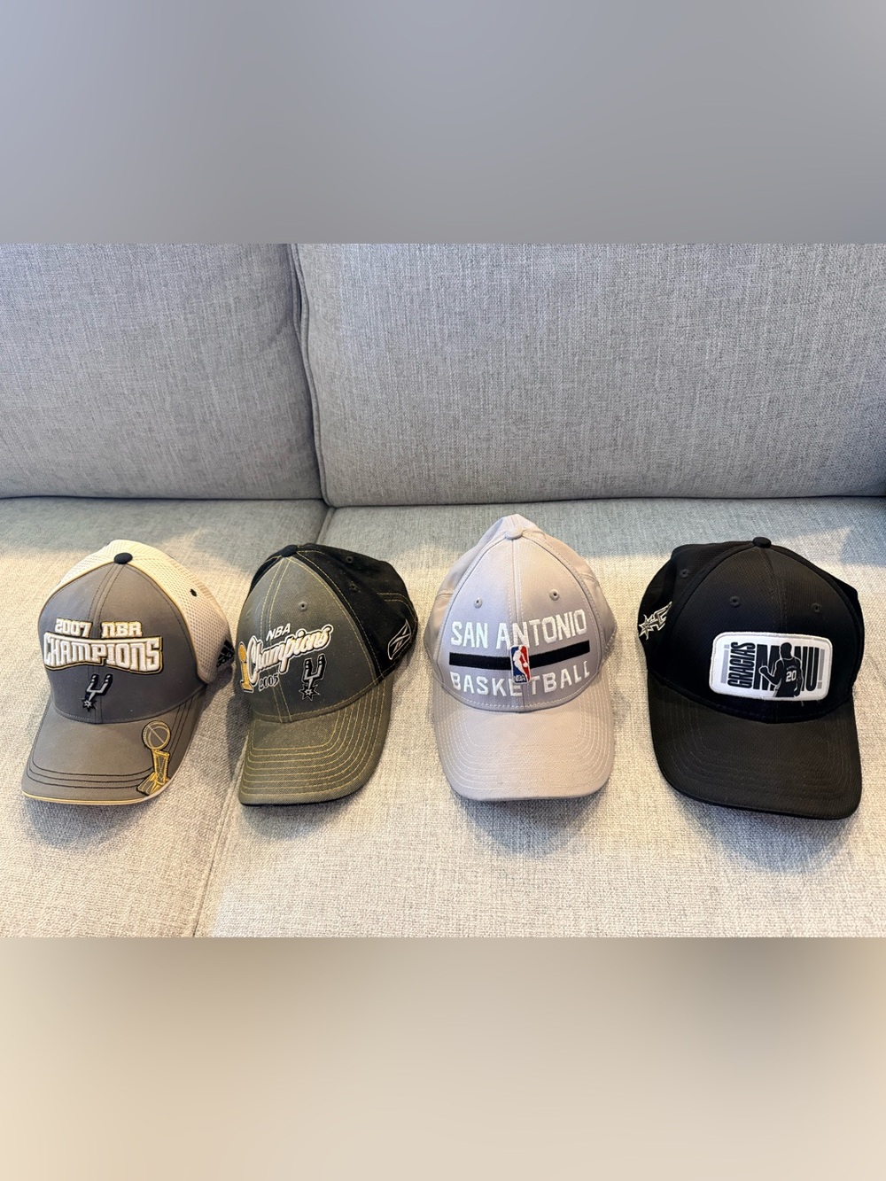 4 San Antonio Basketball NBA Adjustable Cap - different colors. One size